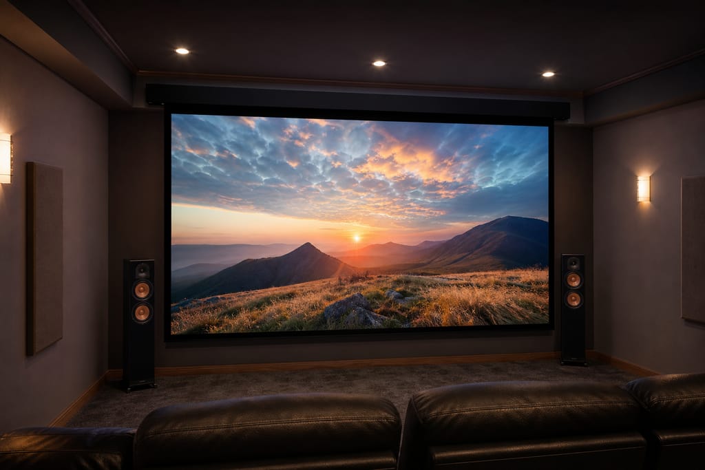 Motorized projector screens photo