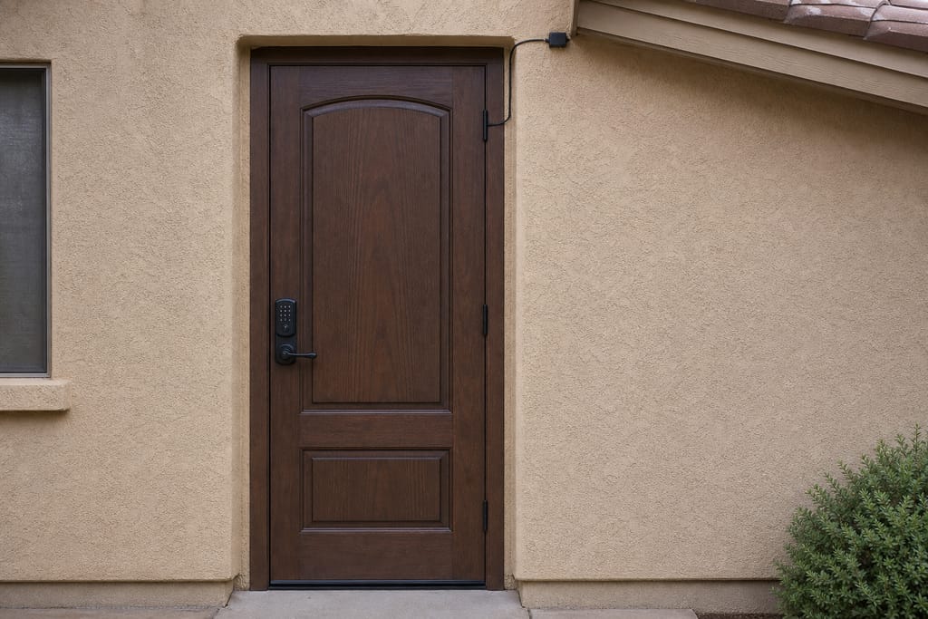 Wired smart deadbolts with hub reporting photo