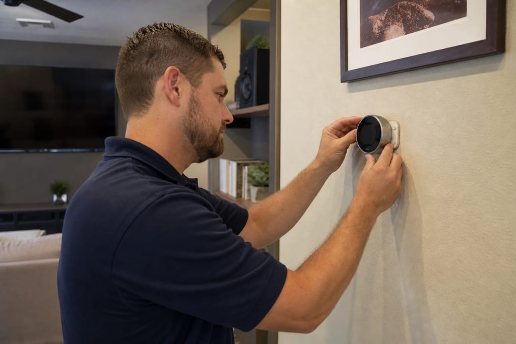 Thermostat install photo